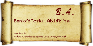 Benkóczky Abiáta névjegykártya